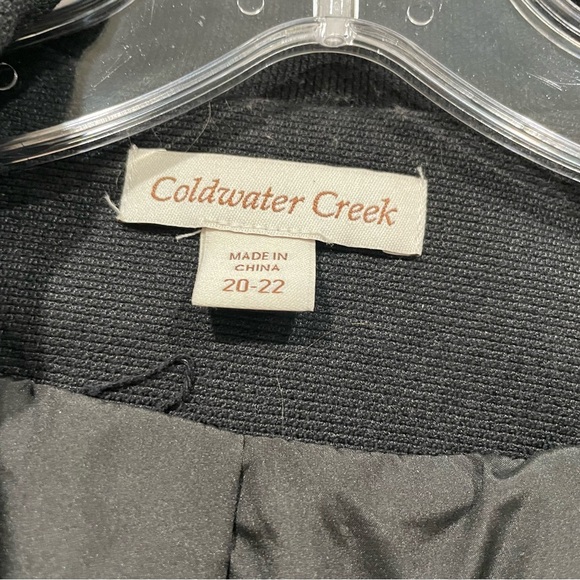 Coldwater Creek Black Blazer with Tan Trim 20-22 - Picture 3 of 6